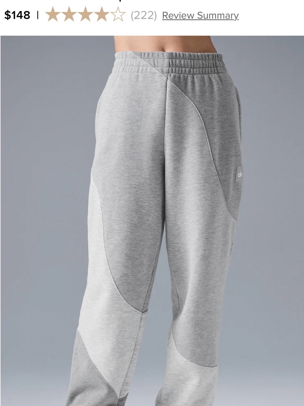 ALO Yoga Heather Gray Jogger Pants